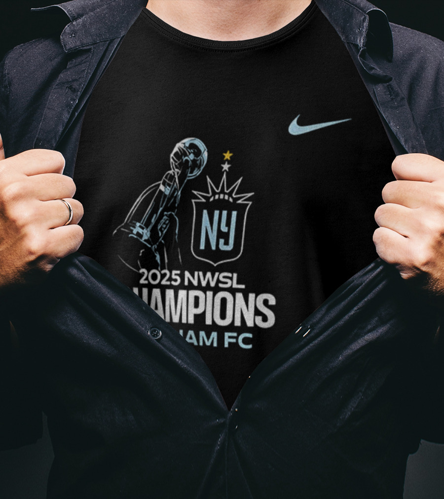 2025 NWSL Champions NJ Gotham FC New Jersey Soccer Victory T-Shirt