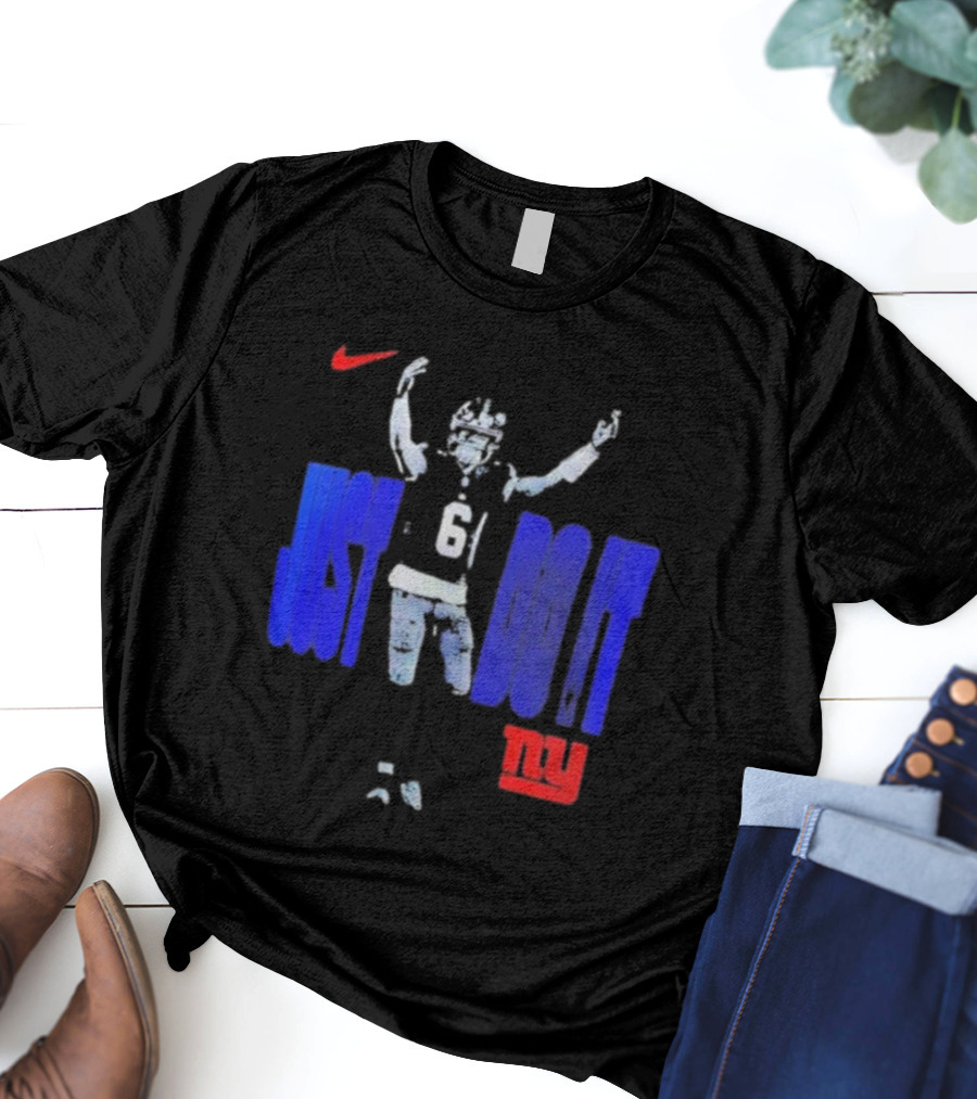 Jaxson Dart New York Giants Nike Just Do It 61 NY T-Shirt