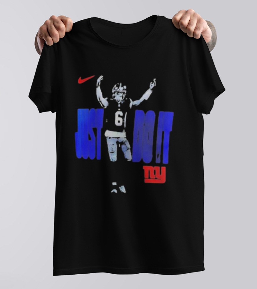 Jaxson Dart New York Giants Nike Just Do It 61 NY T-Shirt