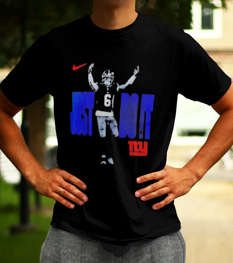 Jaxson Dart New York Giants Nike Just Do It 61 NY T-Shirt