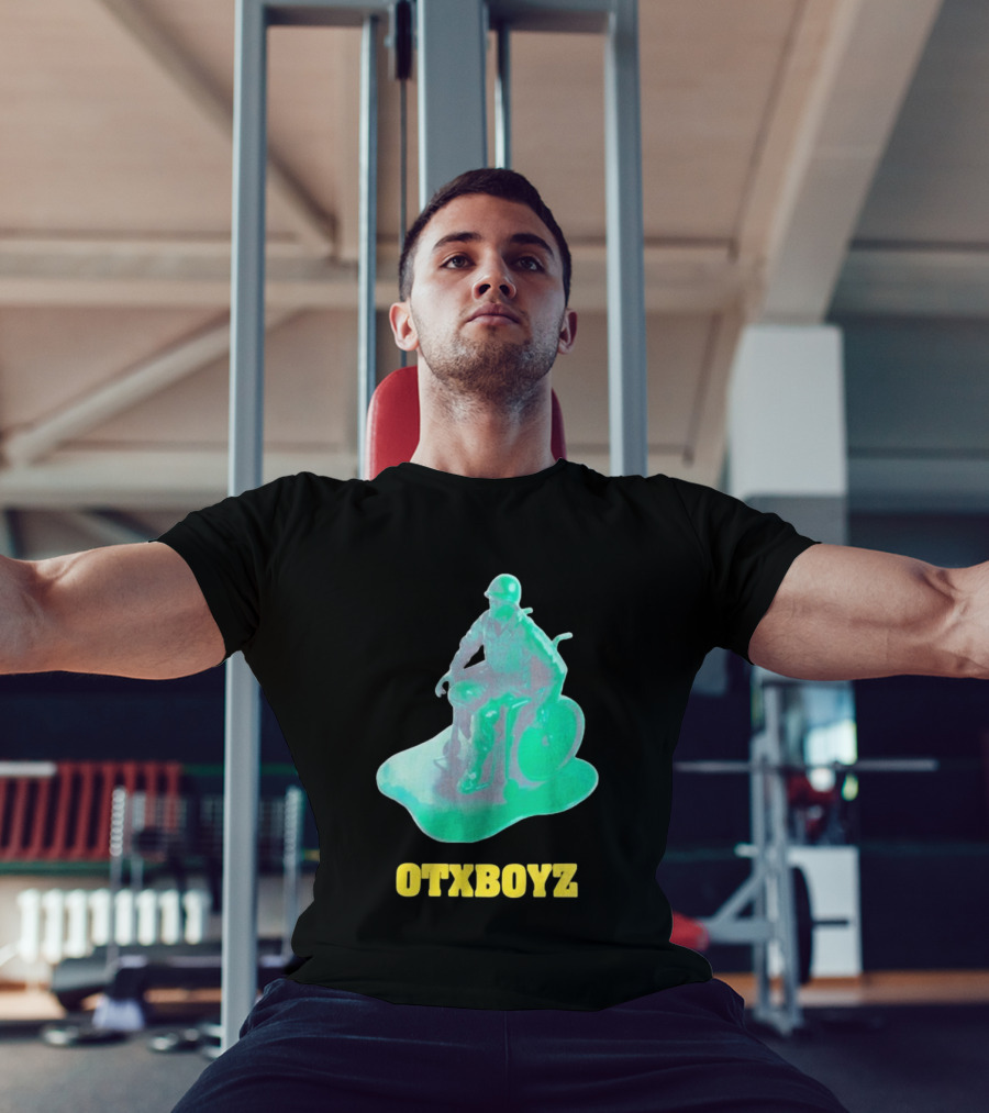 OTXBOYZ Toy Soldier In Wheelchair Vibrant Green Military Imagery T-Shirt