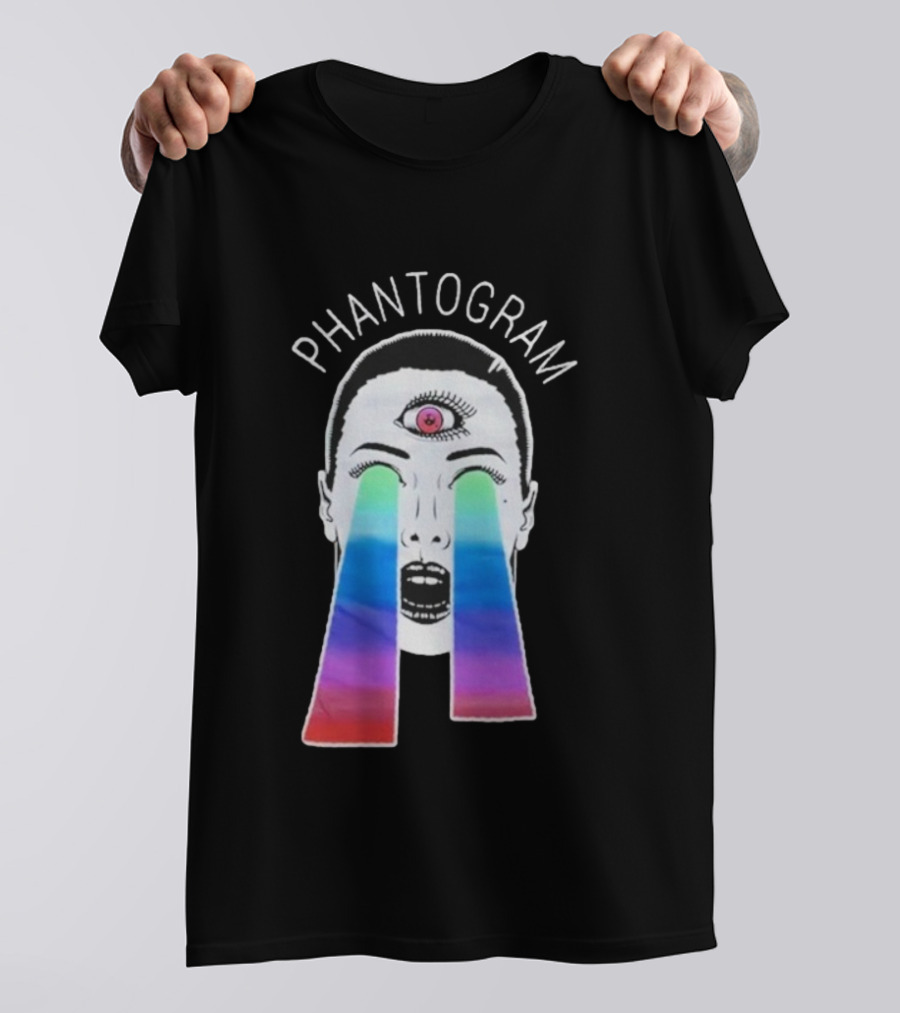 Phantogram Psychedelic Laser Eyes Third Eye Design T-Shirt