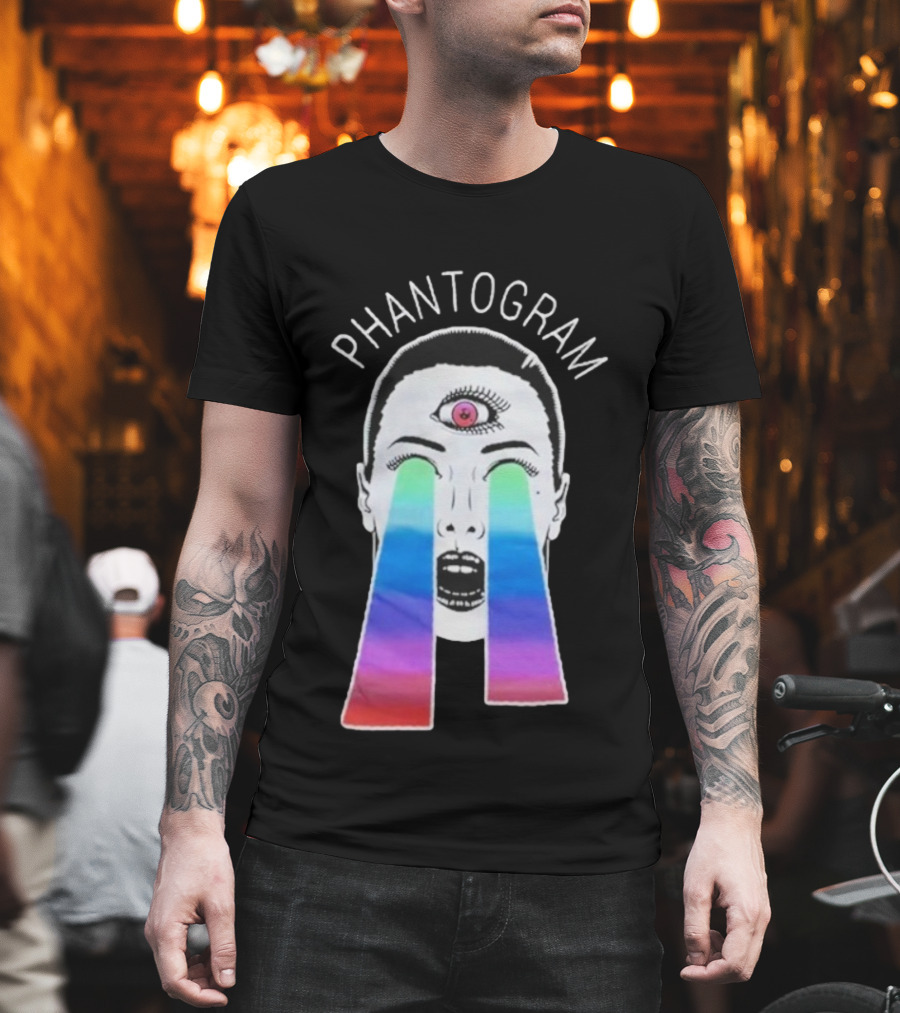 Phantogram Psychedelic Laser Eyes Third Eye Design T-Shirt