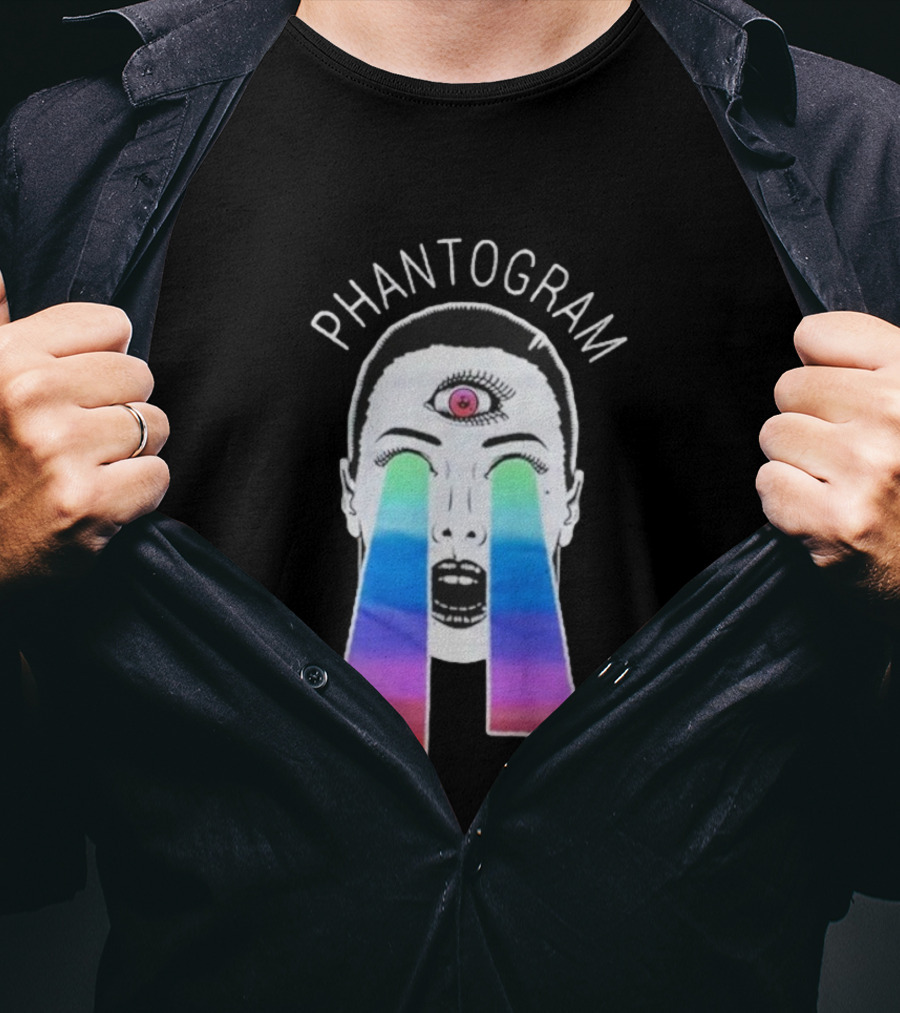 Phantogram Psychedelic Laser Eyes Third Eye Design T-Shirt