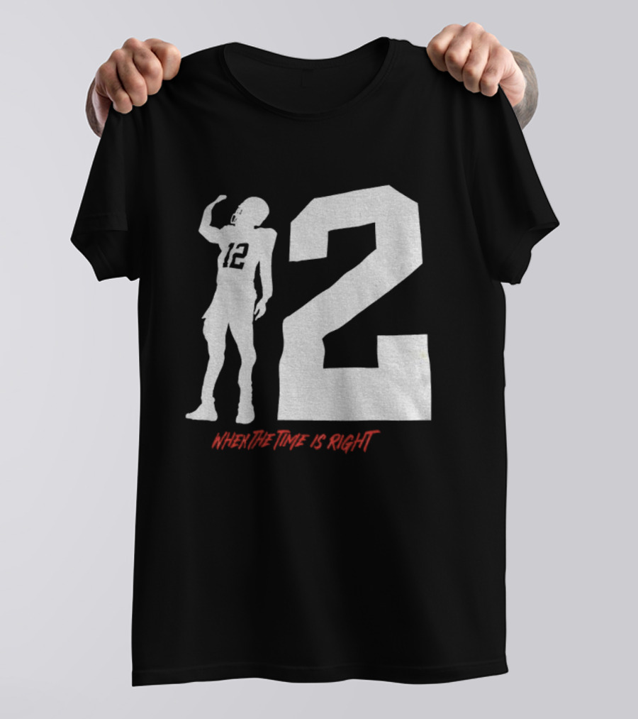 Shedeur Sanders 12 Cleveland Browns When The Time Is Right NFL Football 2025 T-Shirt