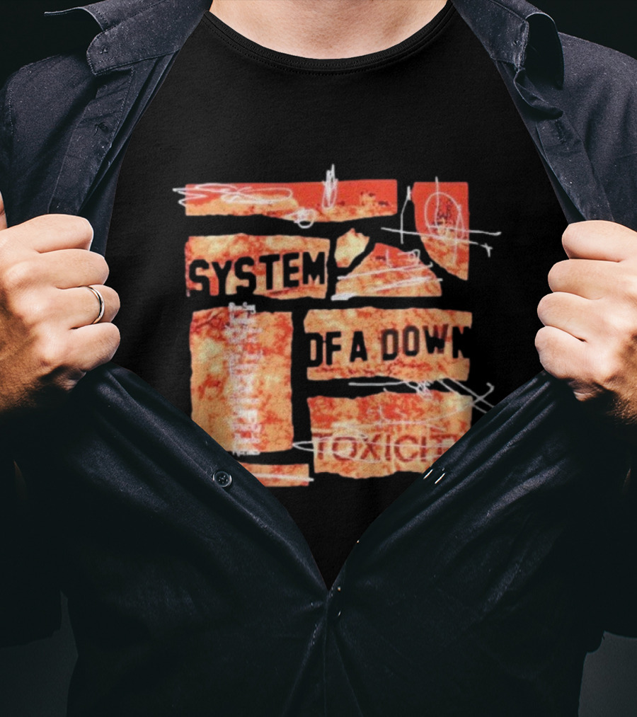 System Of A Down Toxicity Tracklisting Album Cover Elements T-Shirt