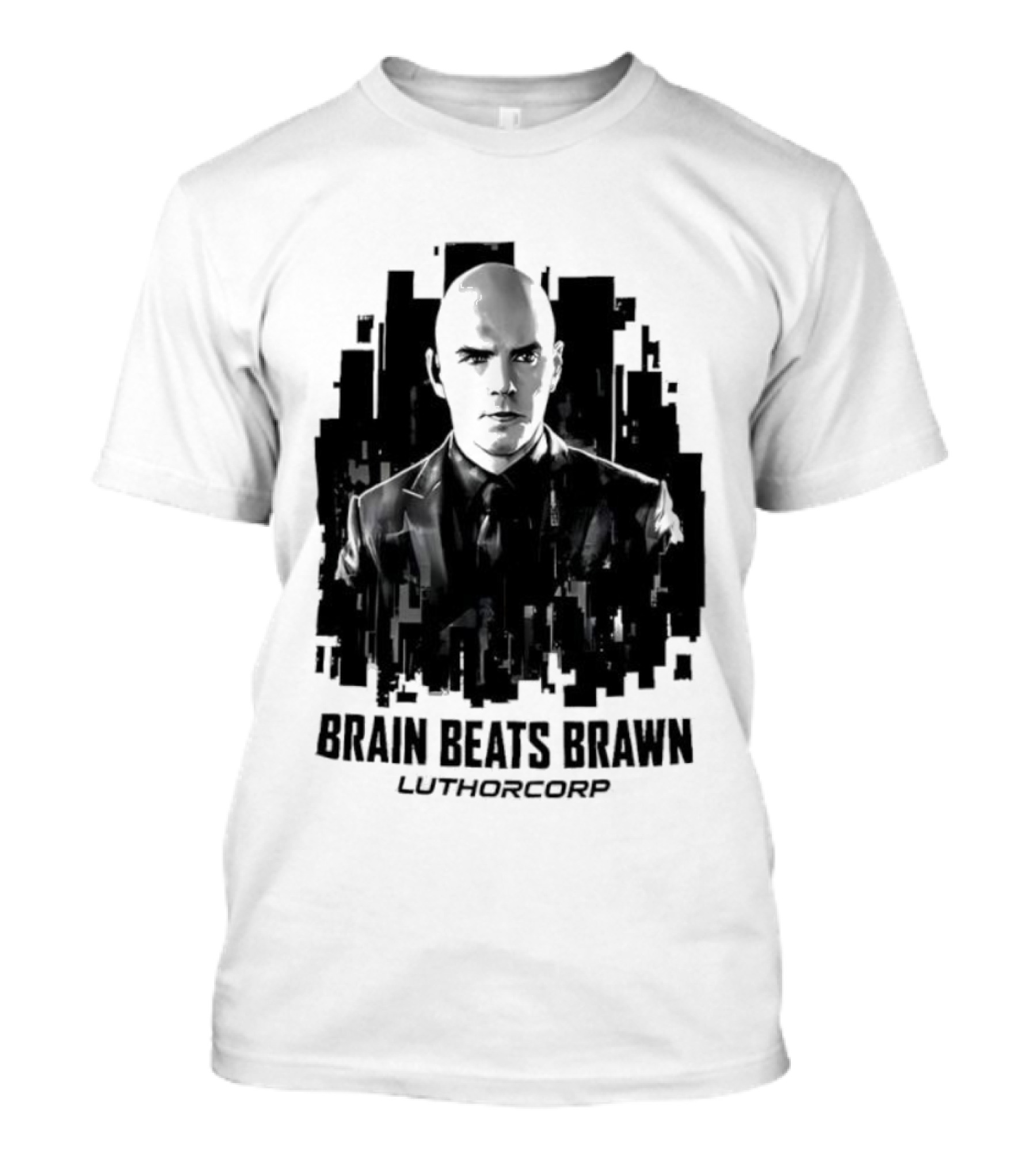 Brain Beats Brawn Luthorcorp Lex Luthor Villain Silhouette T-Shirt