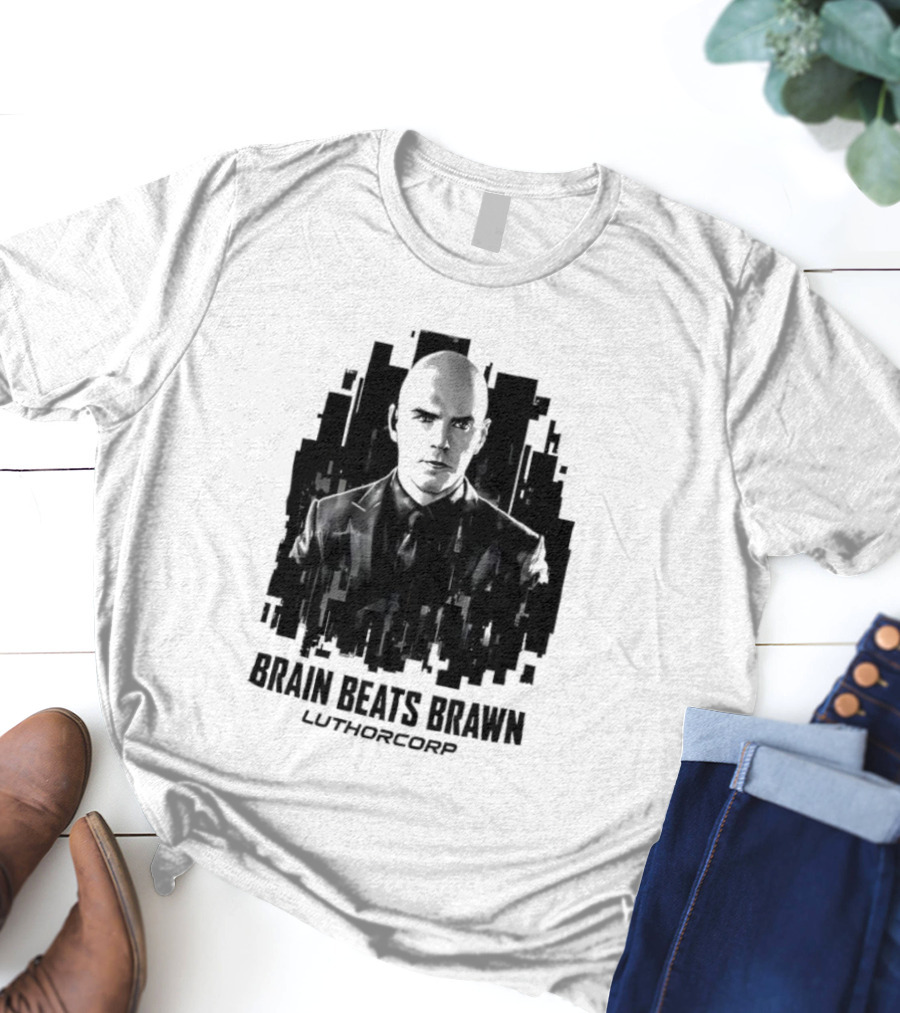 Brain Beats Brawn Luthorcorp Lex Luthor Villain Silhouette T-Shirt