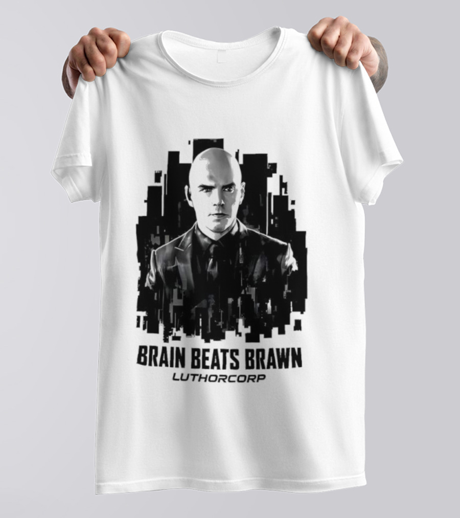 Brain Beats Brawn Luthorcorp Lex Luthor Villain Silhouette T-Shirt
