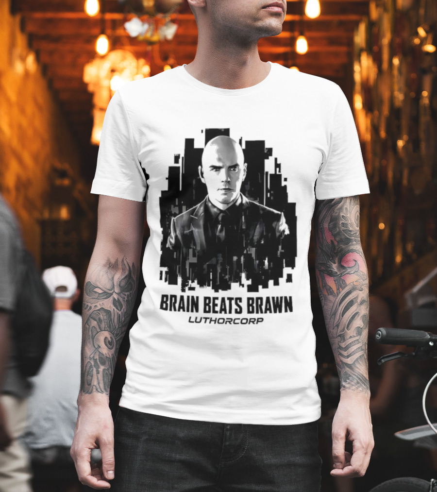 Brain Beats Brawn Luthorcorp Lex Luthor Villain Silhouette T-Shirt