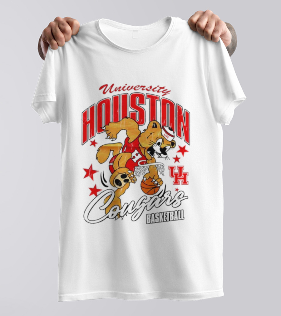 University Of Houston Cougars Basketball Mascot UH Stars T-Shirt