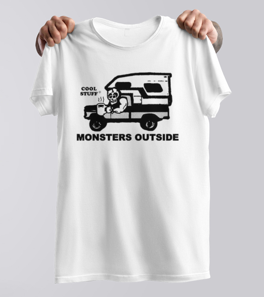Cool Stuff Monsters Outside Cartoon Van Adventure T-Shirt