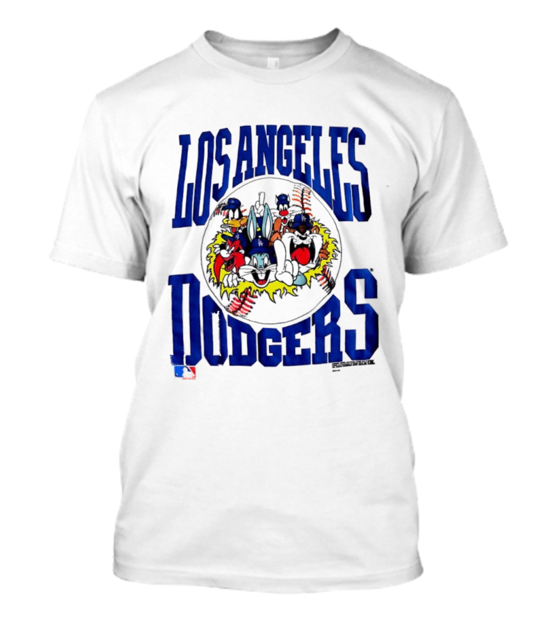 Los Angeles Dodgers Looney Tunes Vintage Characters T-Shirt