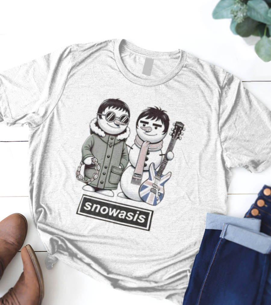 Snowasis Oasis Xmas Christmas Noel Rock Band Festive Holiday Sweater T-Shirt