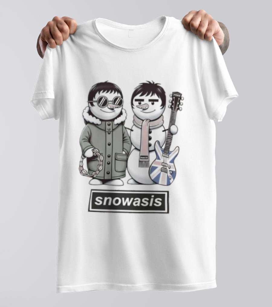 Snowasis Oasis Xmas Christmas Noel Rock Band Festive Holiday Sweater T-Shirt