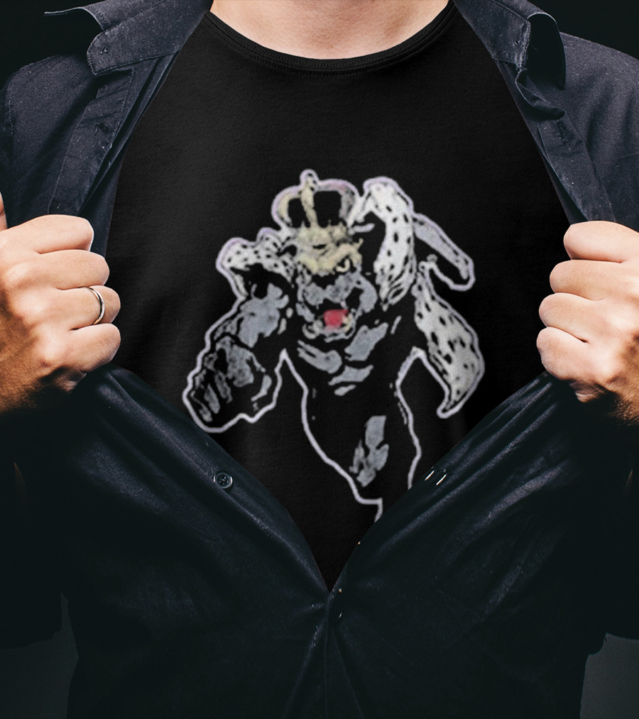 Coach Chesney James Madison Dukes JMU Marvel Super Hero Day Mascot King Bulldog Cape Crown T-Shirt