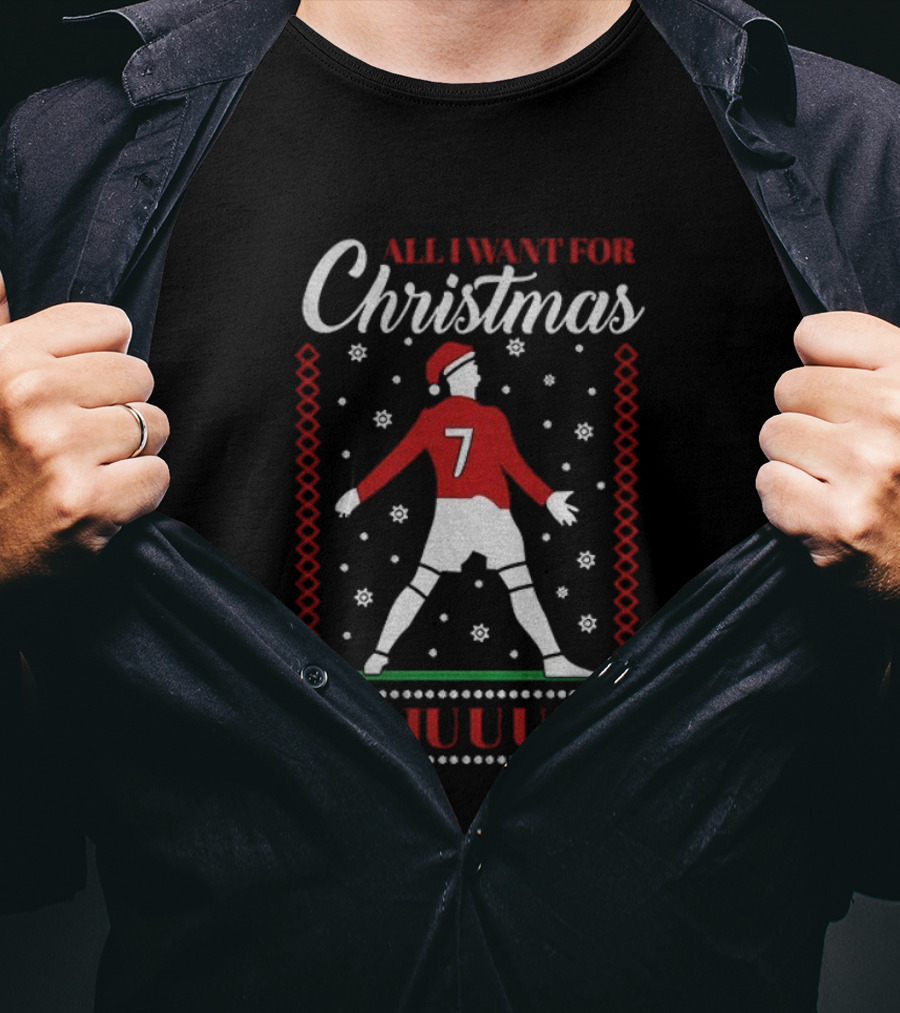 All I Want For Christmas Is Siuuu Soccer Number 7 Holiday Spirit T-Shirt