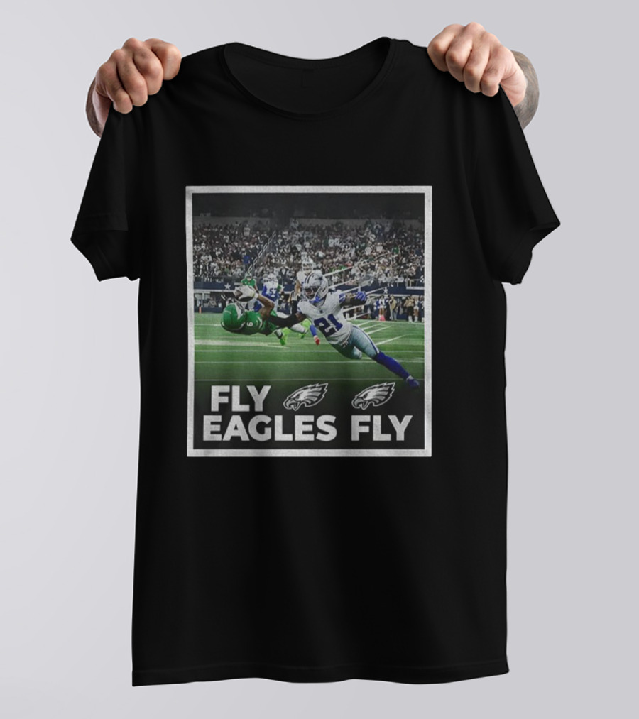 Philadelphia Eagles DeVonta Smith Touchdown Fly Eagles Fly NFL 2025 T-Shirt