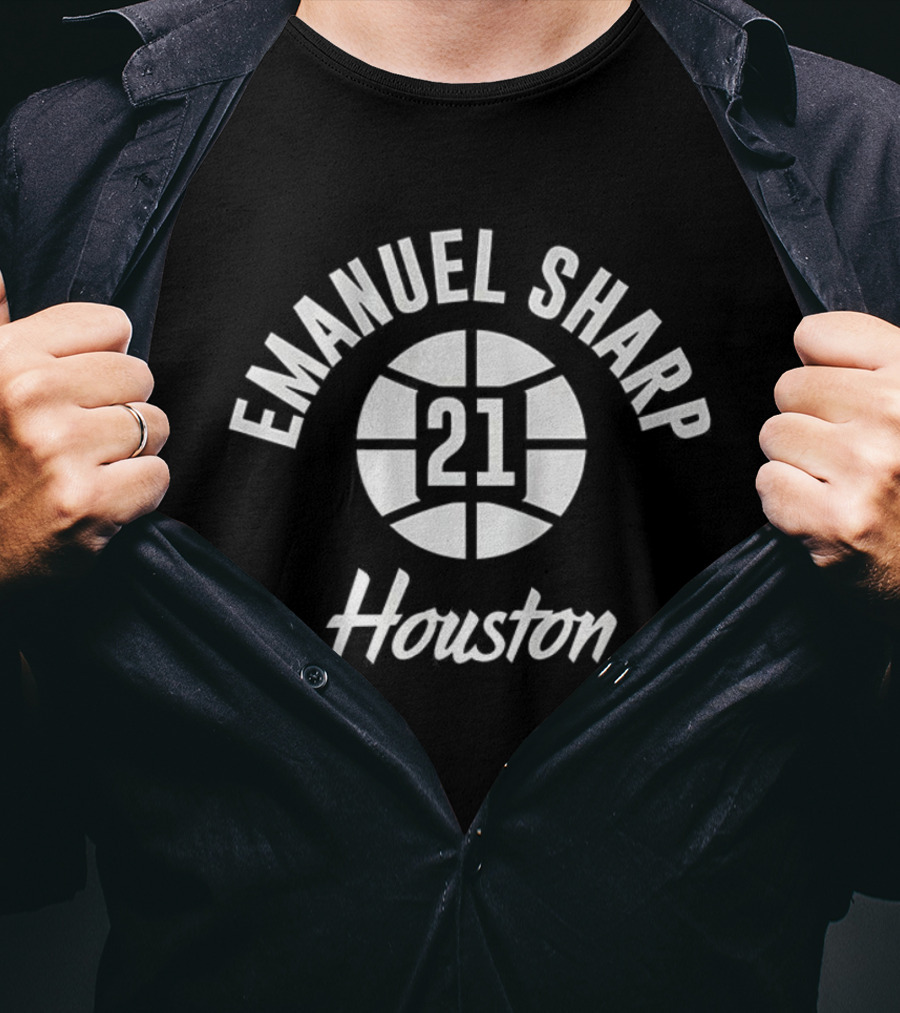Emanuel Sharp 21 Houston Cougars Basketball T-Shirt