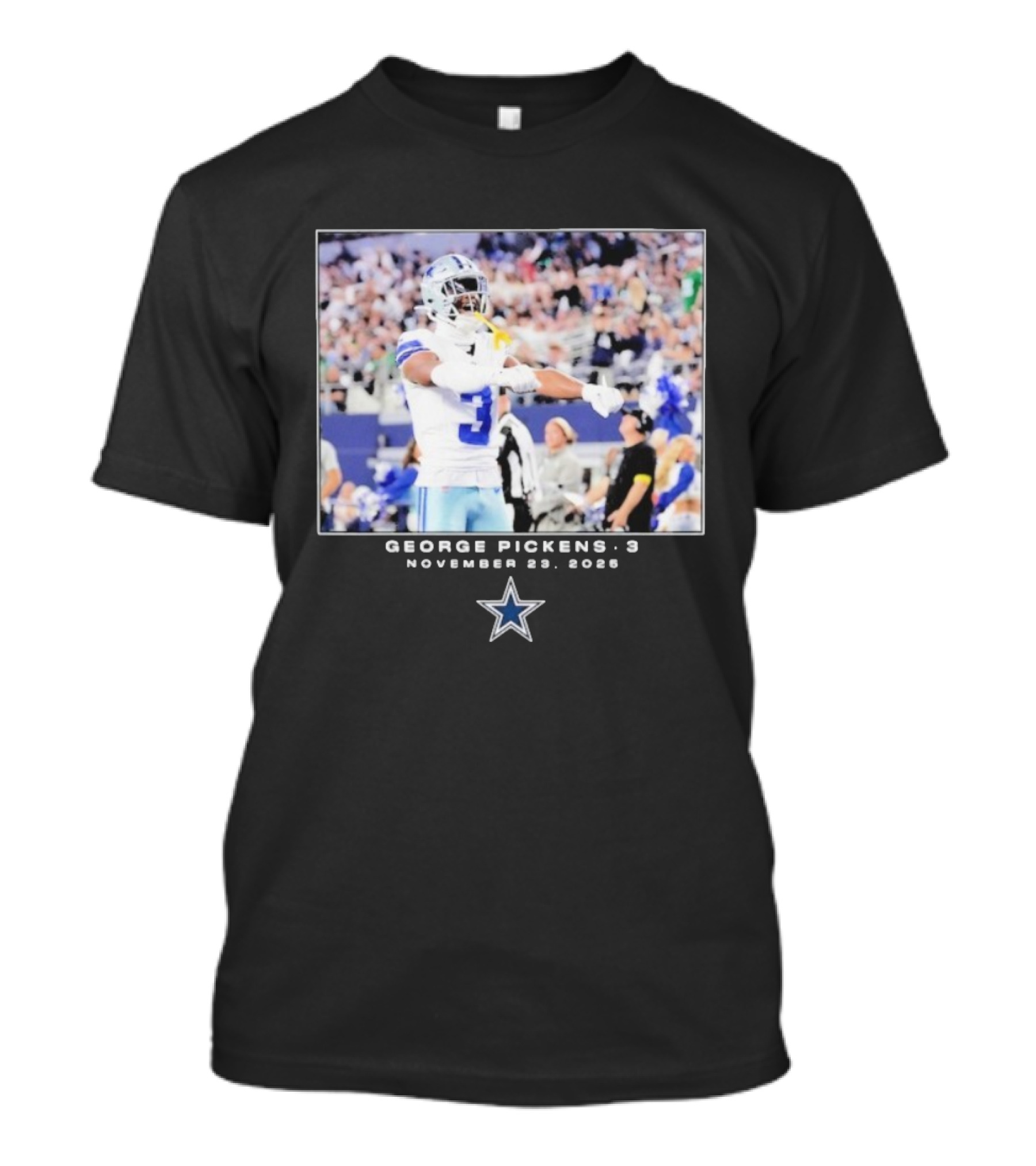 George Pickens 3 Dallas Cowboys November 23 2025 NFL Week 12 T-Shirt