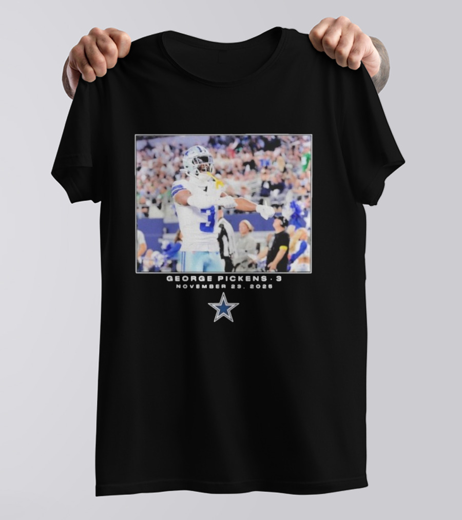 George Pickens 3 Dallas Cowboys November 23 2025 NFL Week 12 T-Shirt
