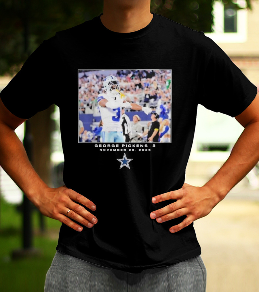George Pickens 3 Dallas Cowboys November 23 2025 NFL Week 12 T-Shirt