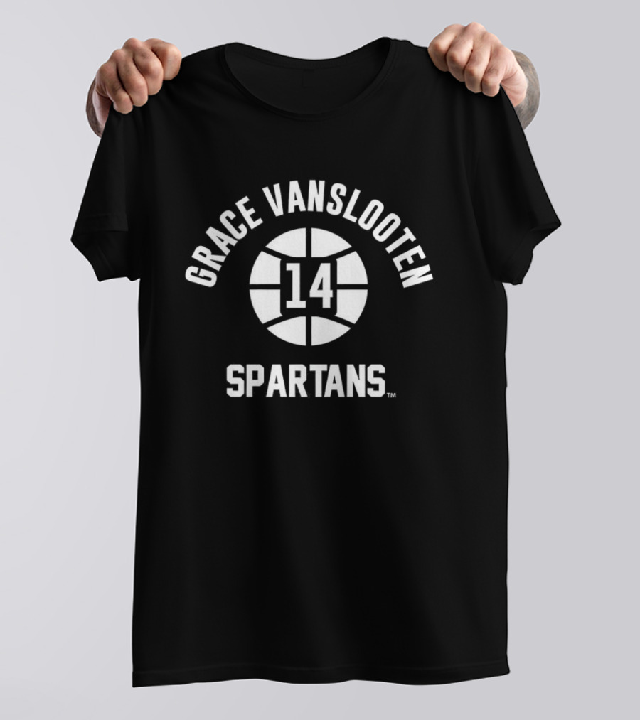 Grace VanSlooten 14 Spartans Basketball T-Shirt