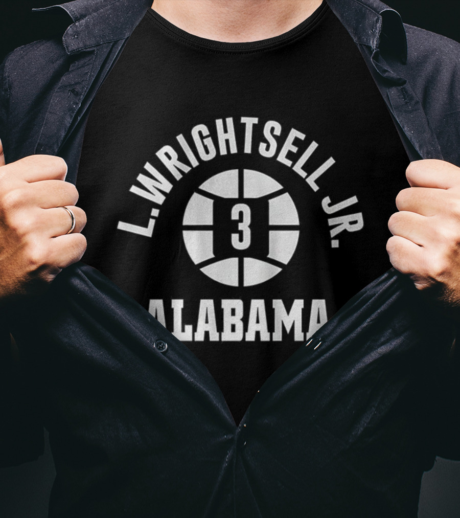 L. Wrightsell Jr Basketball Number 3 Alabama Crimson Tide T-Shirt