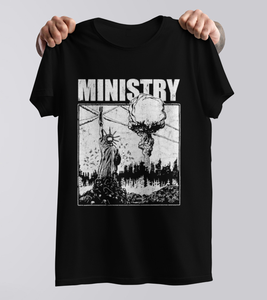 Ministry Nuclear Statue Of Misery Explosion T-Shirt