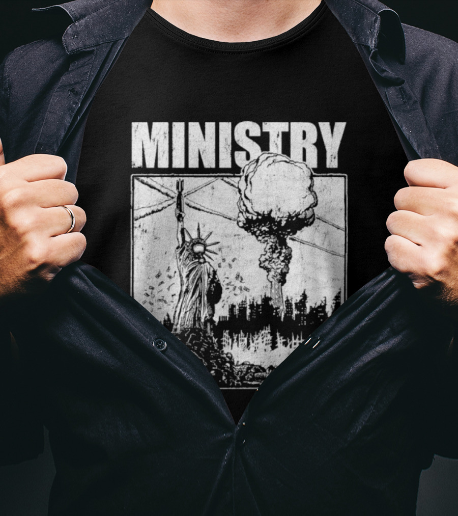 Ministry Nuclear Statue Of Misery Explosion T-Shirt
