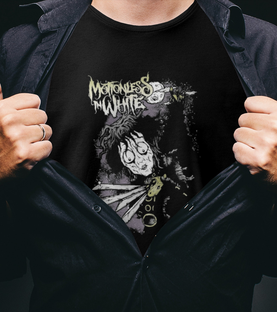 Motionless In White Edward Scissorhands Skeleton Punk Aesthetic T-Shirt