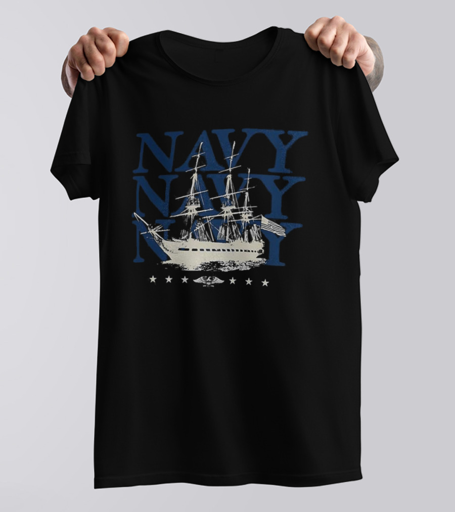 Navy Midshipmen Under Armour 250th Anniversary Sailboat Stars T-Shirt