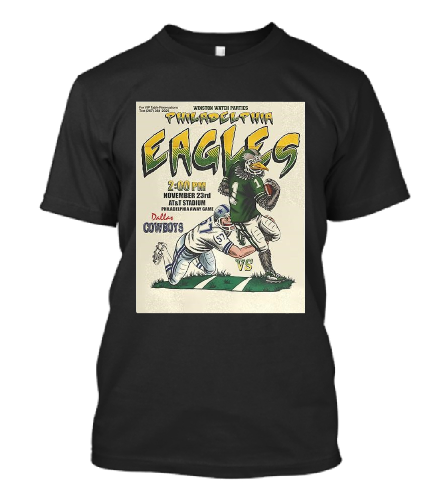 Philadelphia Eagles Vs Dallas Cowboys November 23 AT And Stadium Philadelphia Away Game T-Shirt