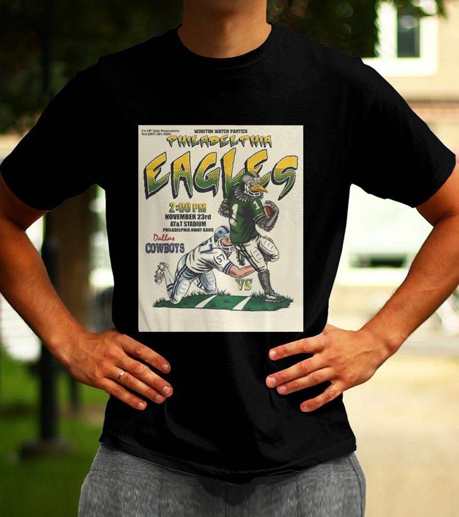 Philadelphia Eagles Vs Dallas Cowboys November 23 AT And Stadium Philadelphia Away Game T-Shirt
