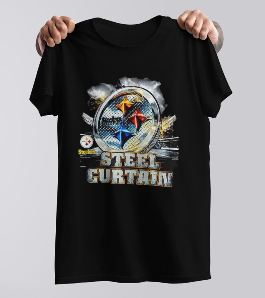 Pittsburgh Steelers Steelmark Steel Curtain NFL 2000s T-Shirt