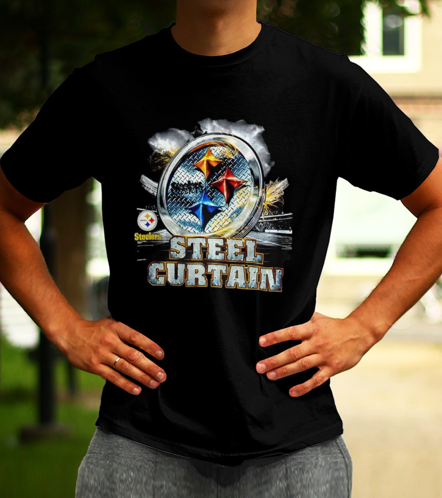 Pittsburgh Steelers Steelmark Steel Curtain NFL 2000s T-Shirt