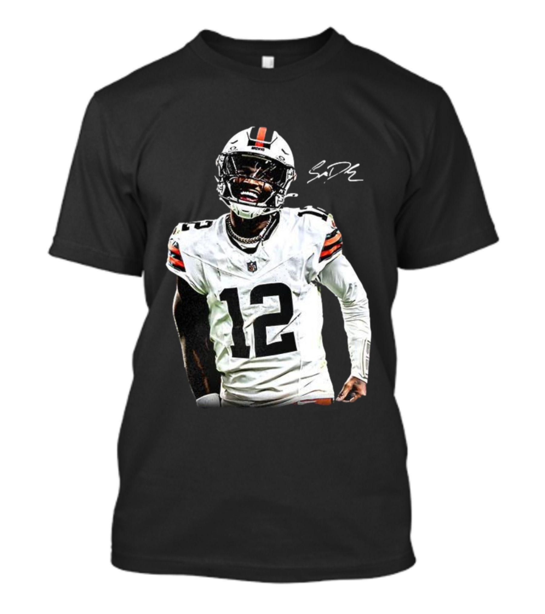 Cleveland Browns Shedeur Sanders Debut 12 Signature T-Shirt