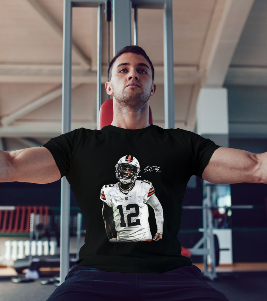 Cleveland Browns Shedeur Sanders Debut 12 Signature T-Shirt