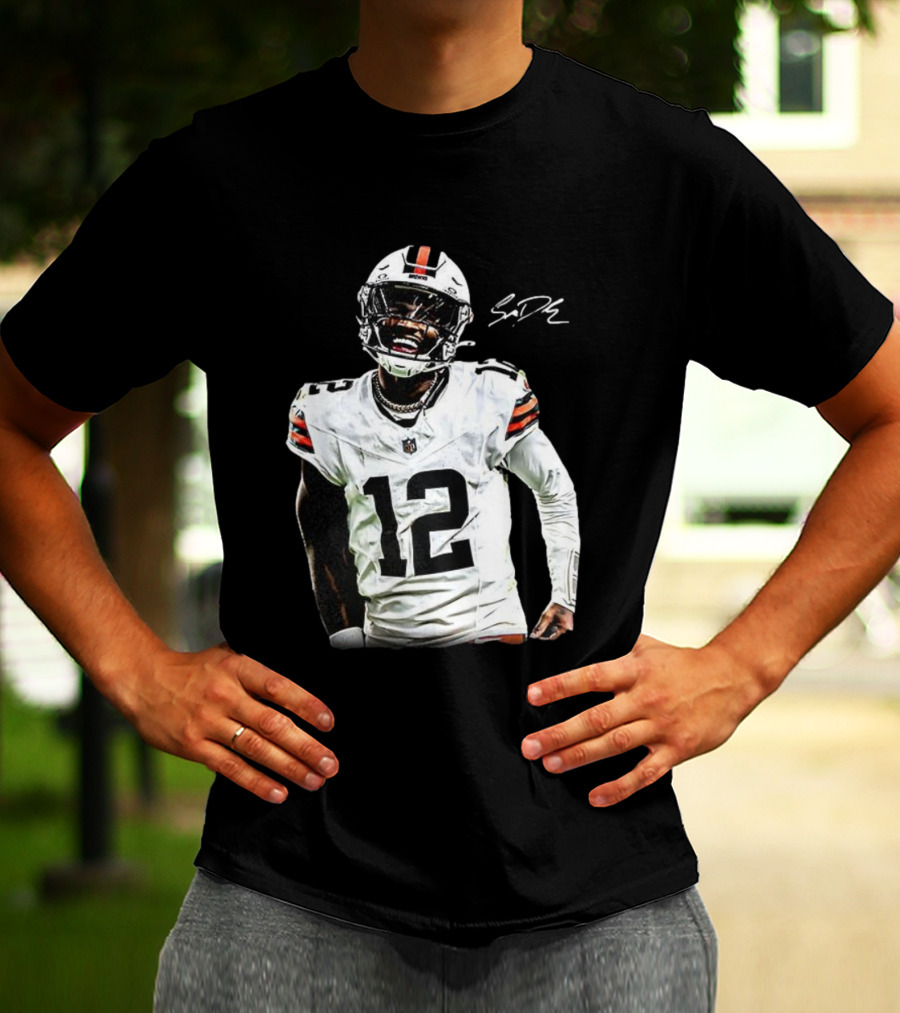 Cleveland Browns Shedeur Sanders Debut 12 Signature T-Shirt