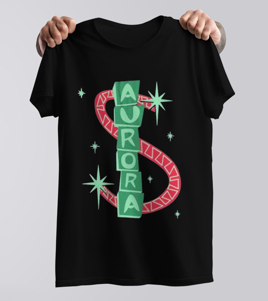 Superjumbo Aurora Retro Space Northgate Aesthetic T-Shirt