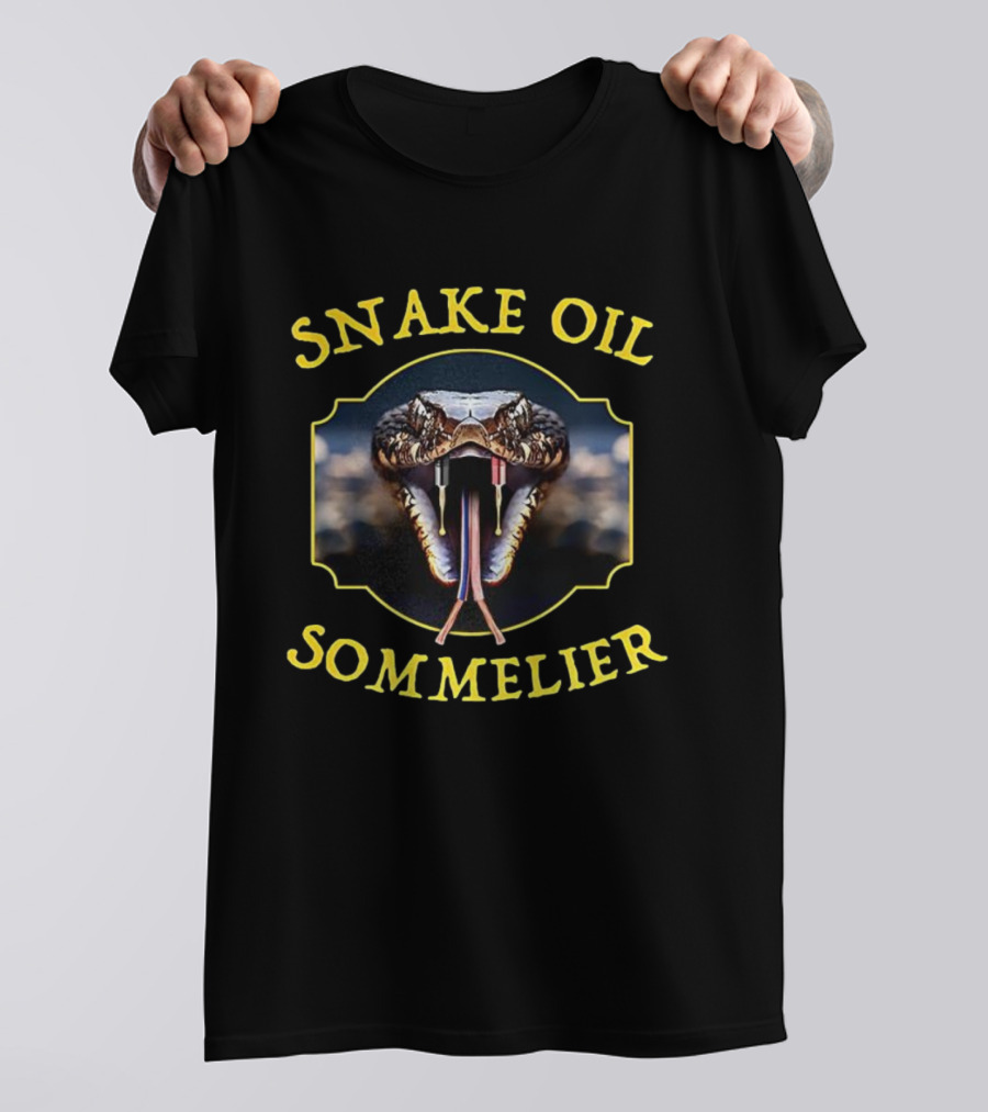 Snake Oil Sommelier Venomous Humor Vintage Style Retro Viper & Syringe T-Shirt