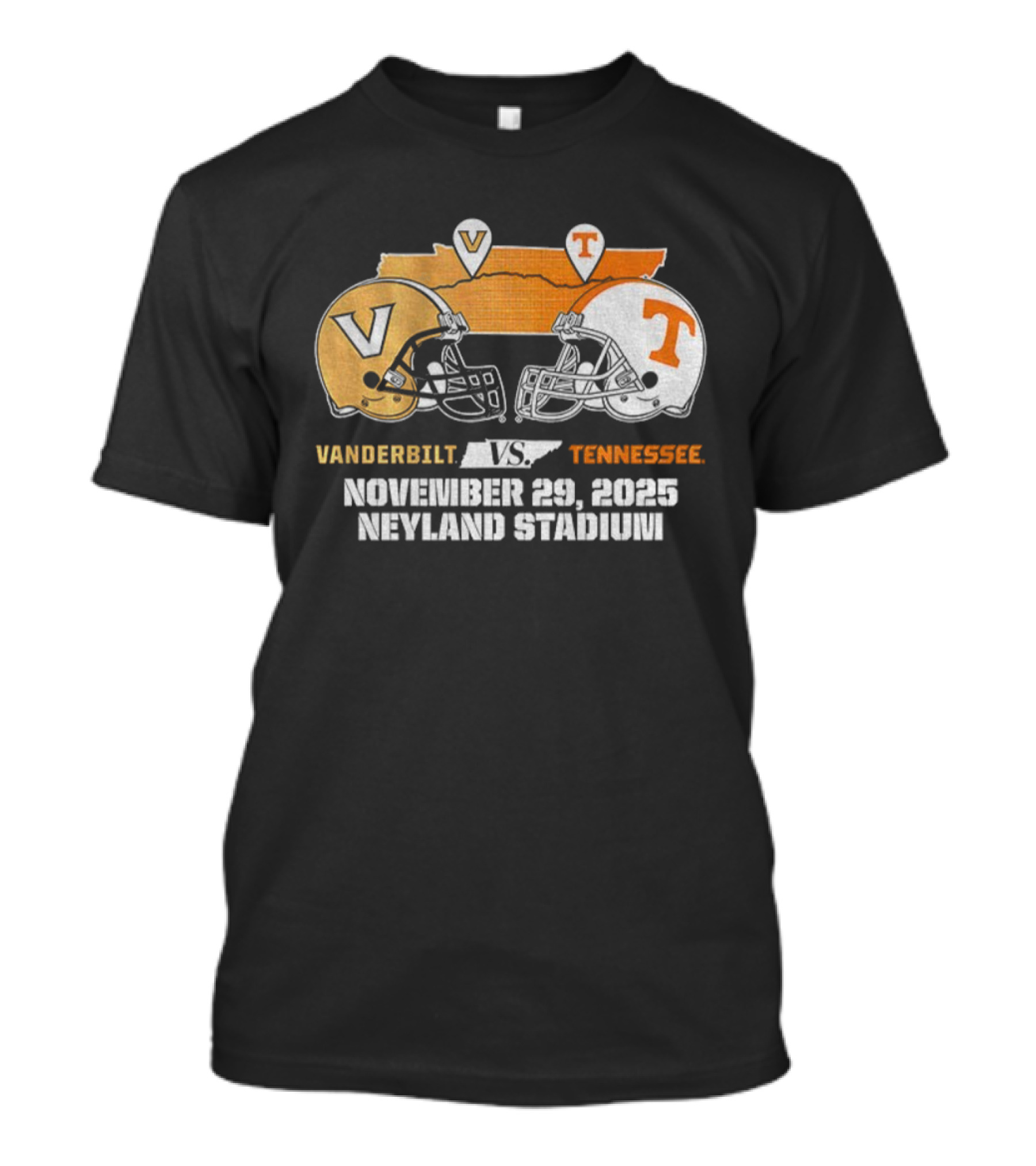 Tennessee Volunteers Vs Vanderbilt Commodores Football November 29 2025 Neyland Stadium T-Shirt