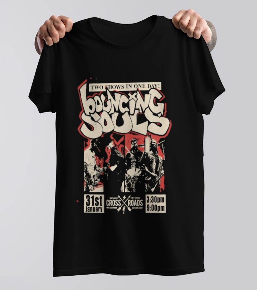Bouncing Souls January 31 Crossroads Garwood New Jersey Concert Event T-Shirt