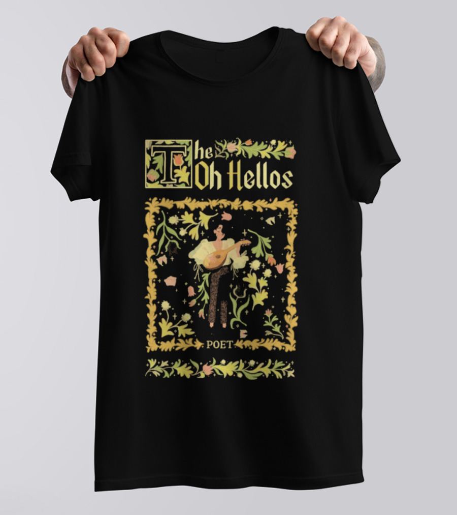 The Oh Hellos Poet Floral Border Musician Graphic T-Shirt