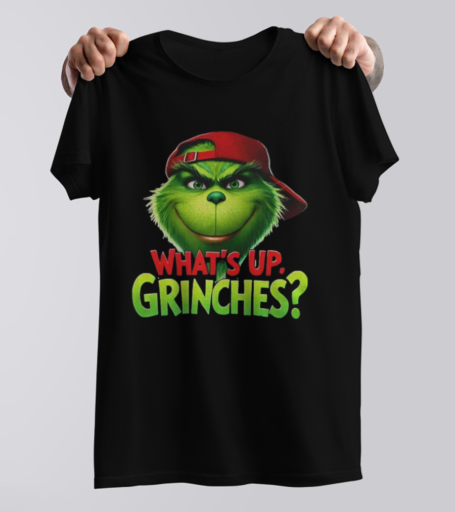What's Up Grinches Merry Christmas Baseball Cap T-Shirt