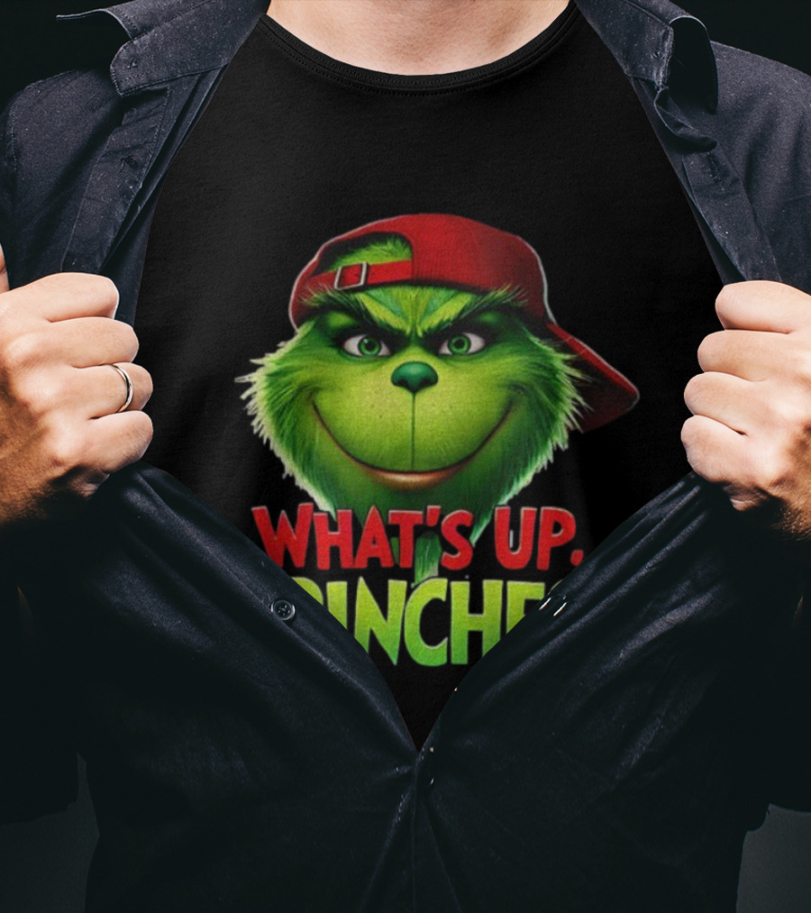 What's Up Grinches Merry Christmas Baseball Cap T-Shirt