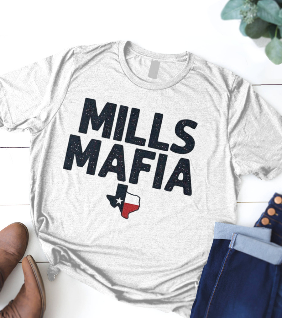 Mills Mafia Davis Mills Houston Texans Football Texas Map T-Shirt