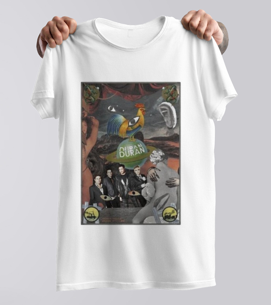 Duran Duran Yokoo Rooster Surreal Collage Vintage Style T-Shirt