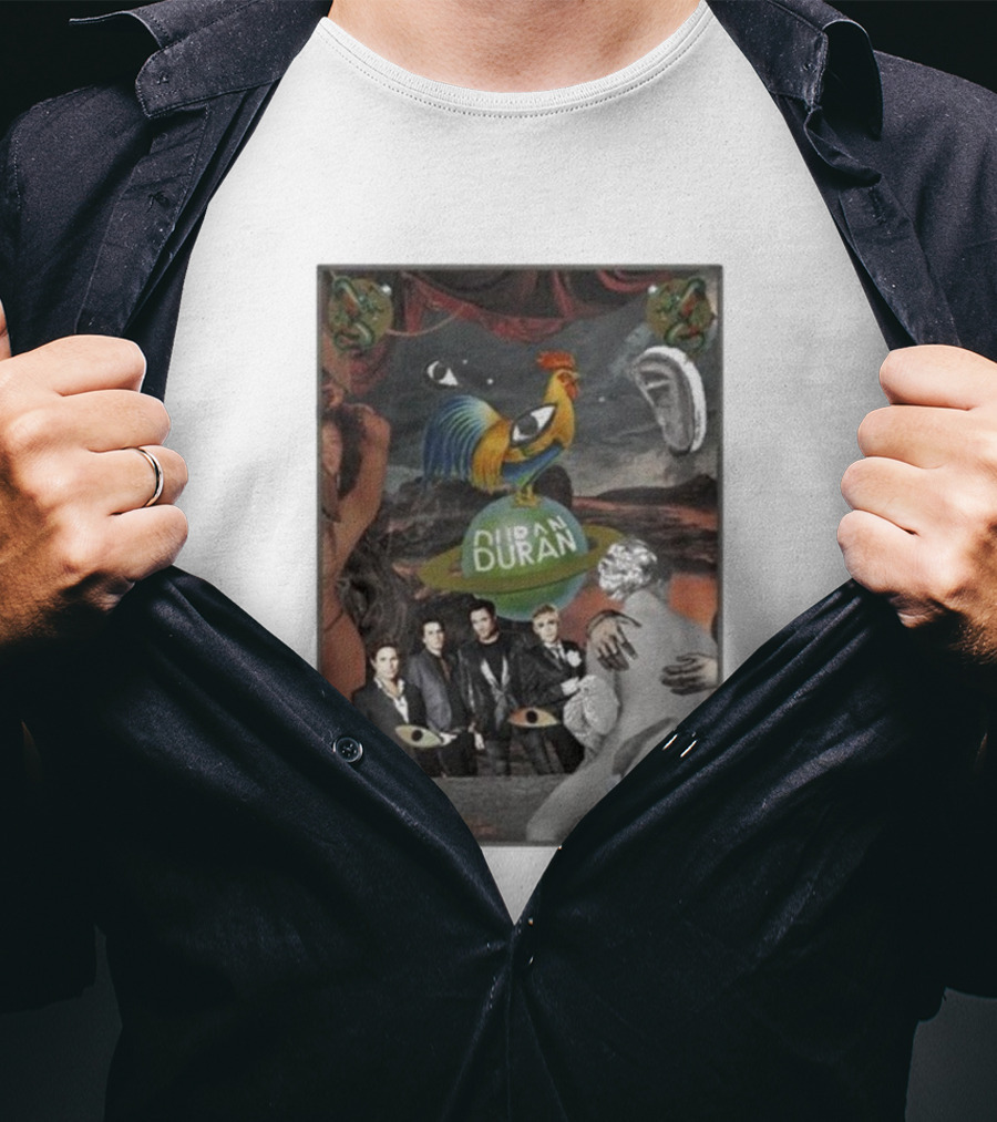 Duran Duran Yokoo Rooster Surreal Collage Vintage Style T-Shirt