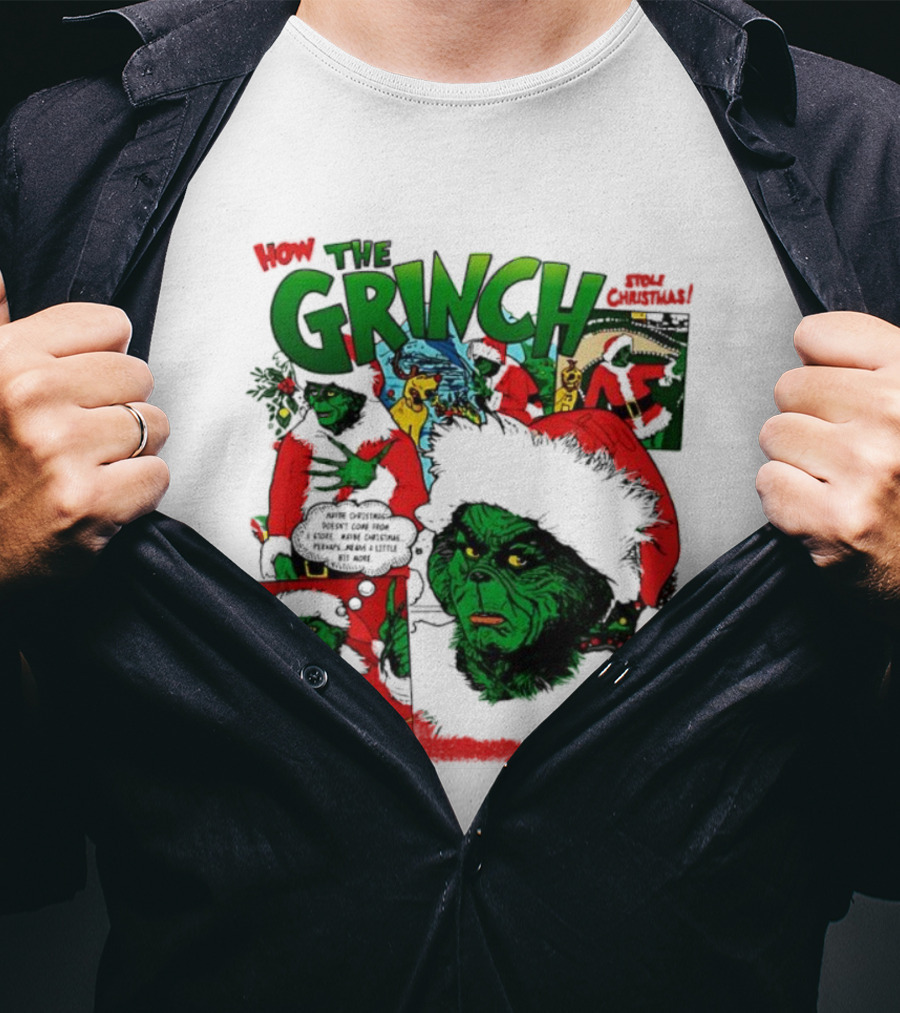 How The Grinch Stole Christmas Story Grinch Movie Scenes Holiday Style T-Shirt